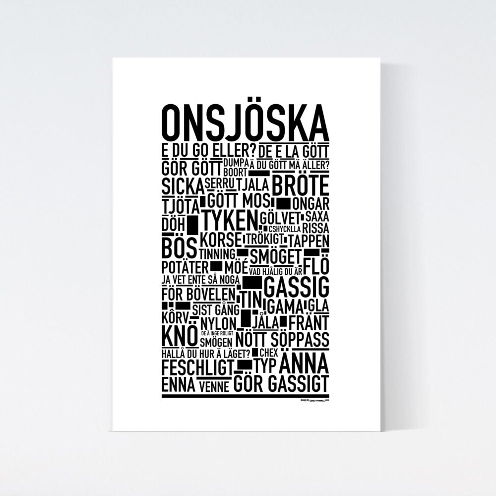 Onsjöska Dialekt Text Poster