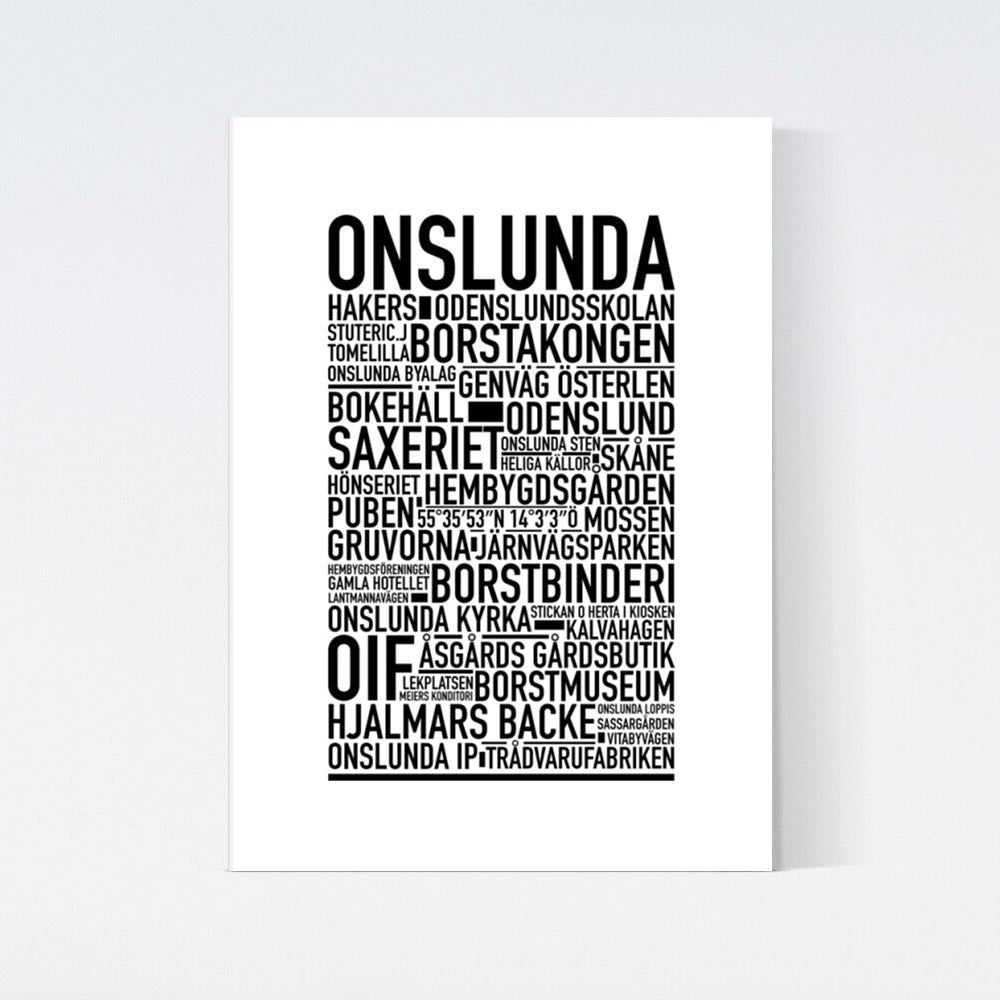 Onslunda Text Poster