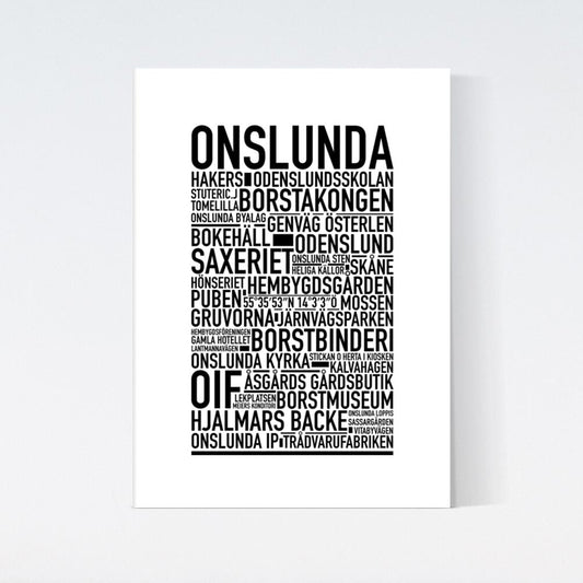 Onslunda Text Poster
