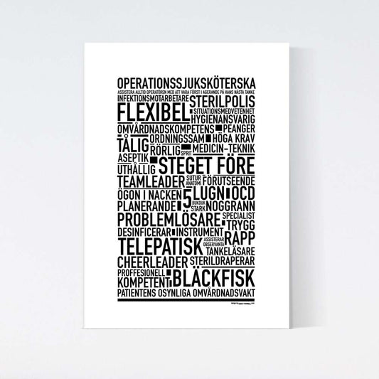 Operationssjuksköterska Text Poster