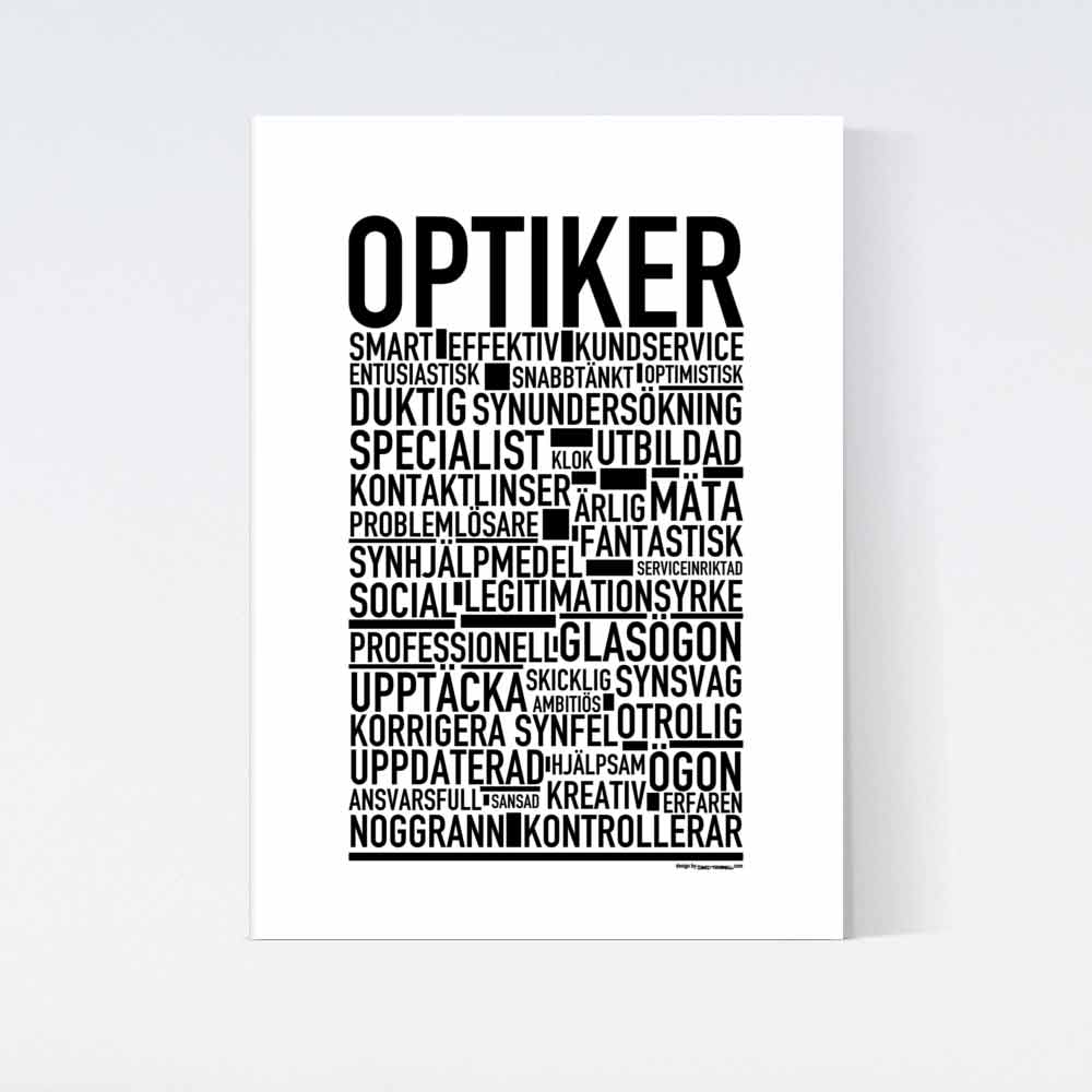 Optiker Text Poster