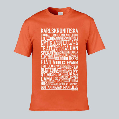 Karlskronitiska Dialekt Text T-shirt