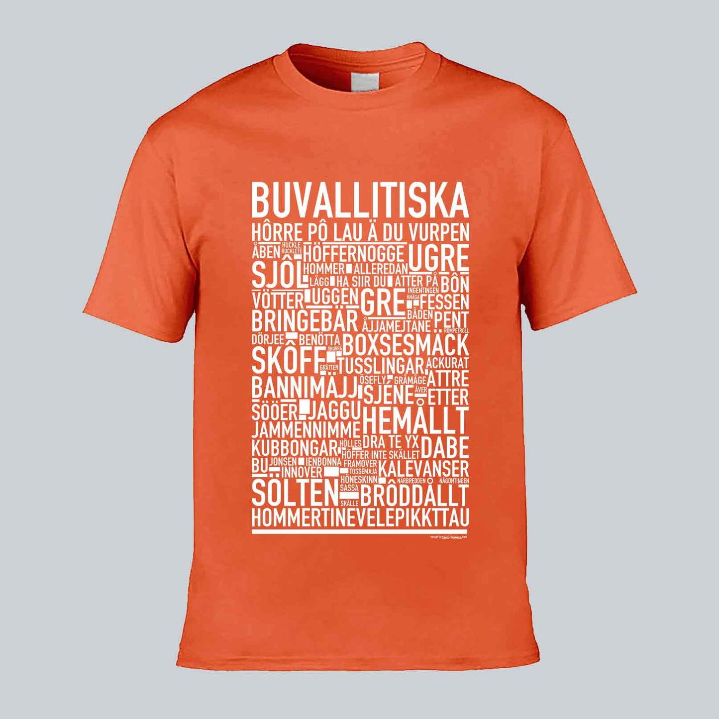 Buvallitiska Dialekt Text T-shirt