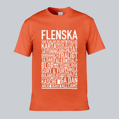 Flenska Dialekt Text T-shirt