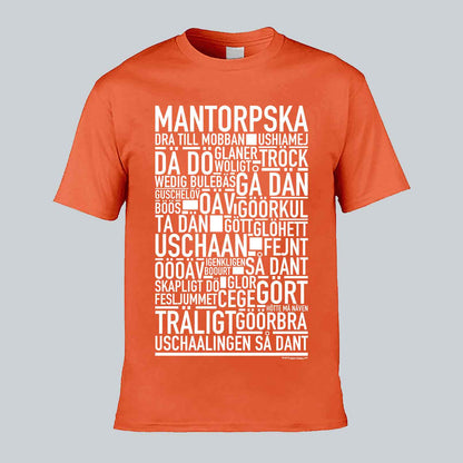 Mantorpska Dialekt Text T-shirt