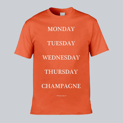 Weekdays Champagne Text T-shirt