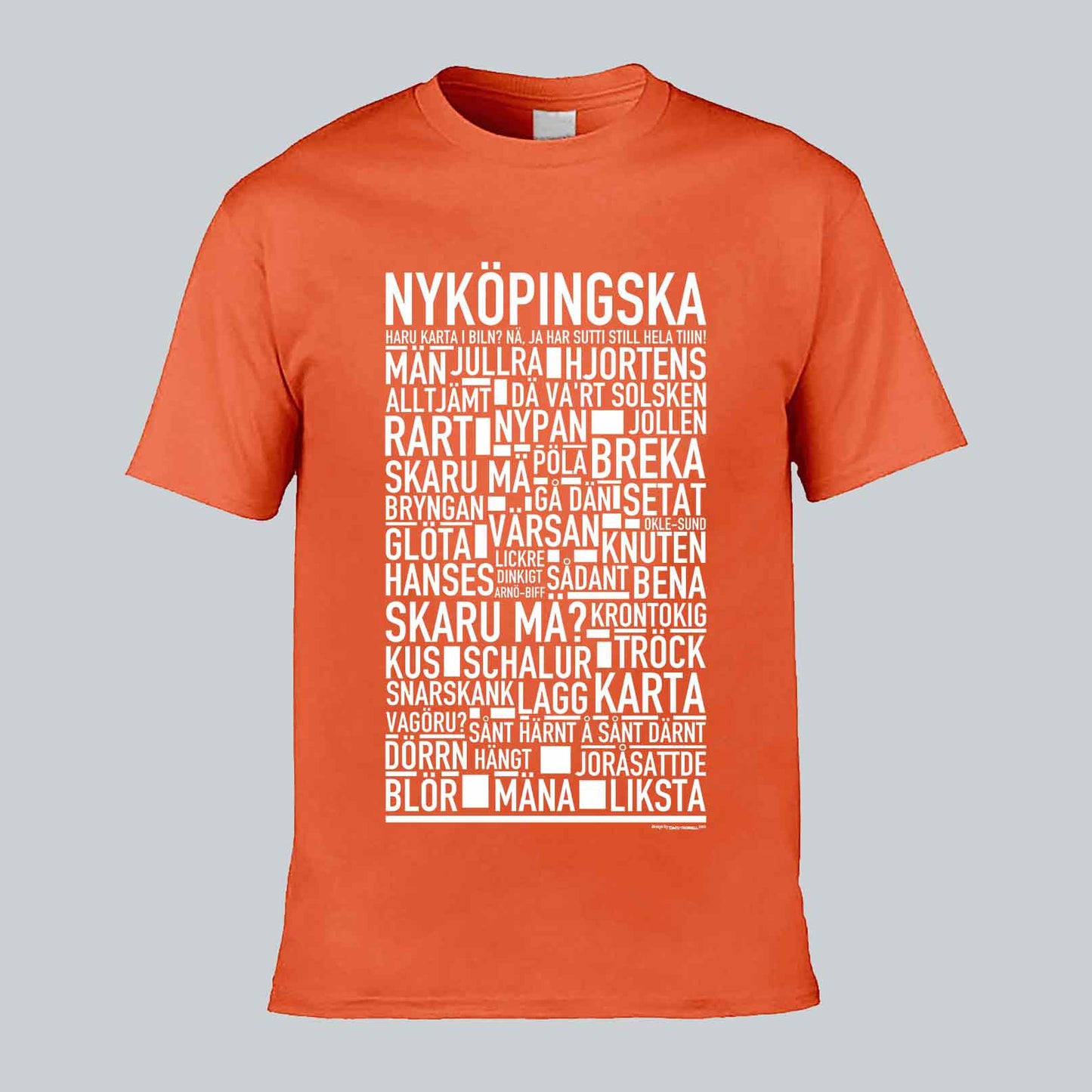 Nyköpingska Dialekt Text T-shirt