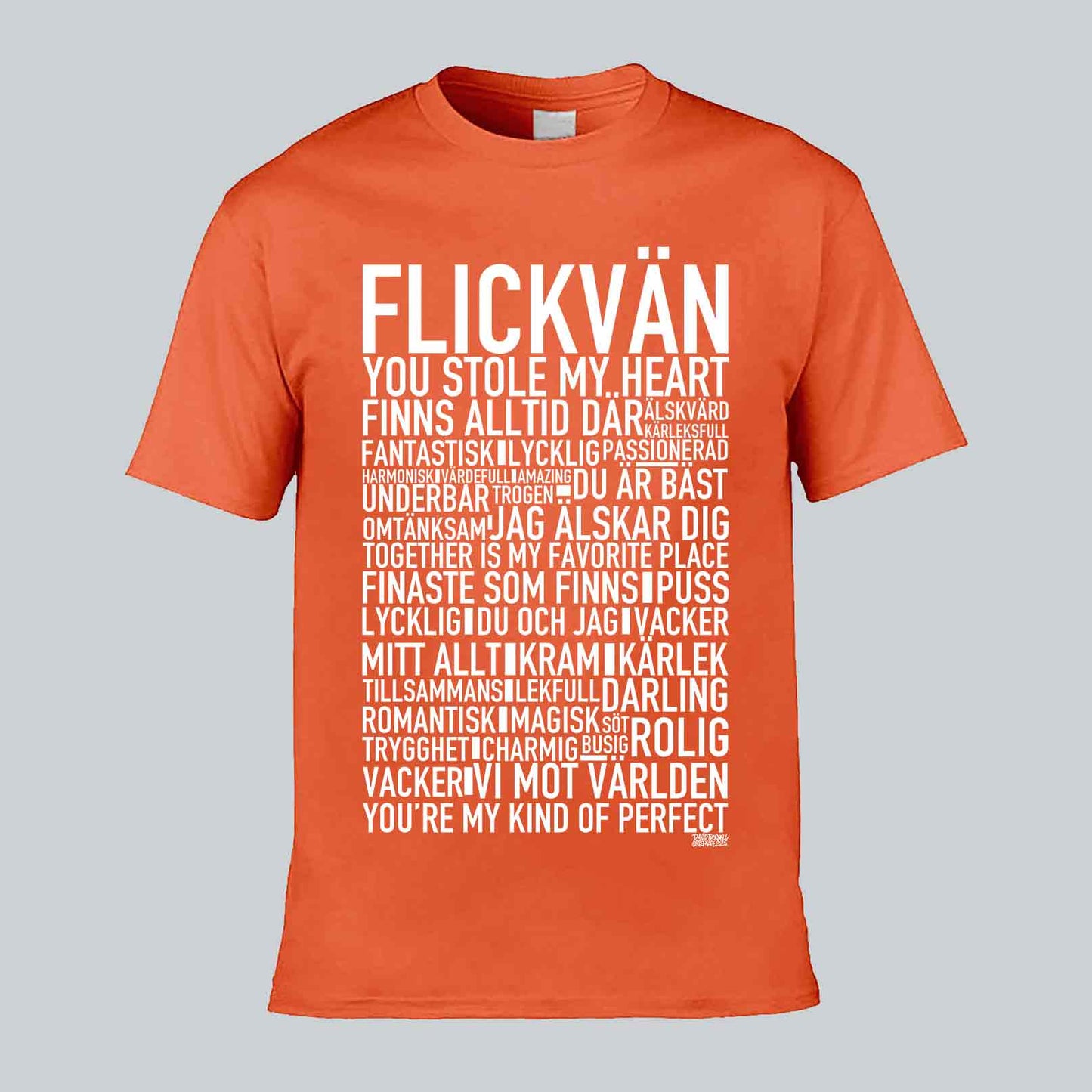 Flickvän Text T-shirt