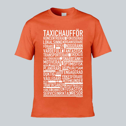 Taxichaufför Text T-shirt