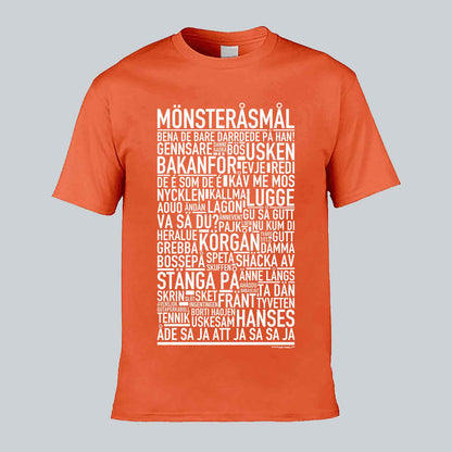Mönsteråsmål Dialekt Text T-shirt