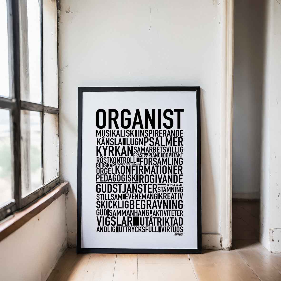 Organist Text Poster