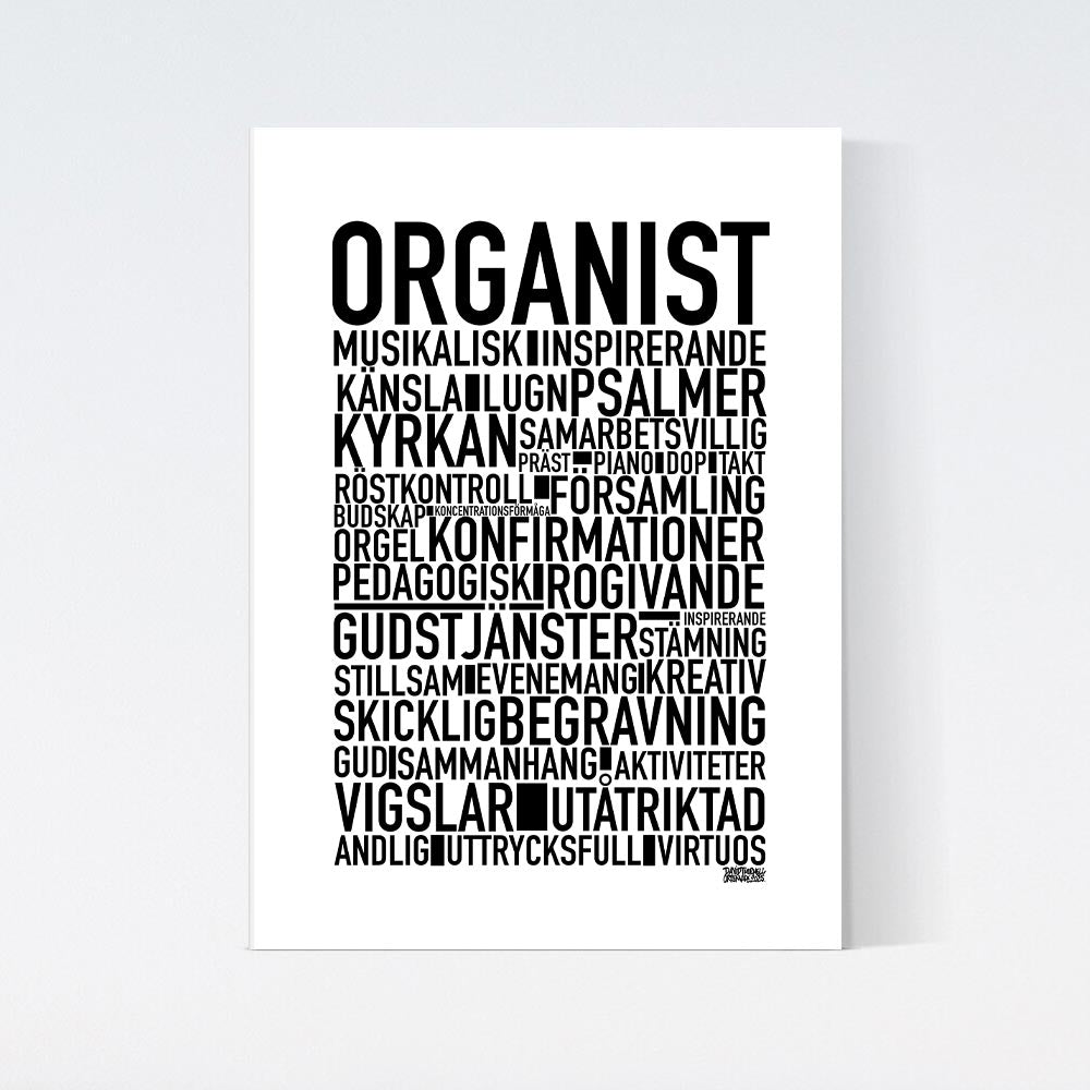 Organist Text Poster