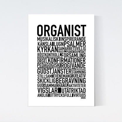 Organist Text Poster