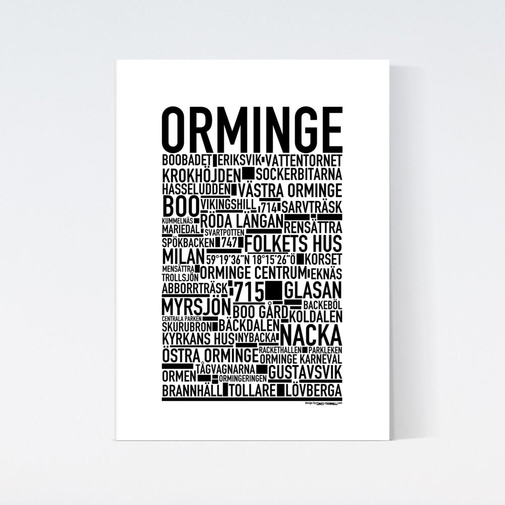 Orminge Text Poster