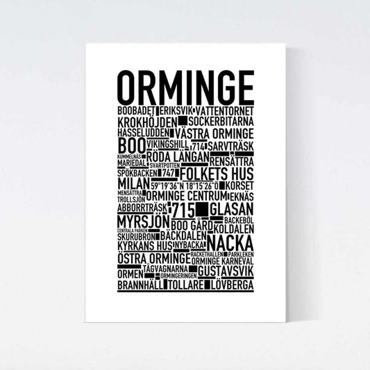 Orminge Text Poster