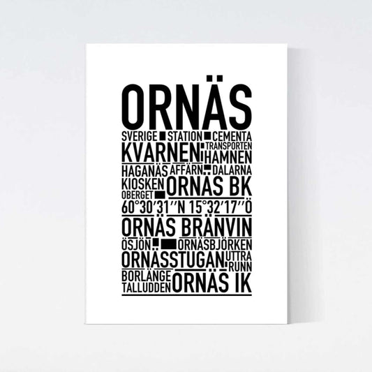 Ornäs Text Poster