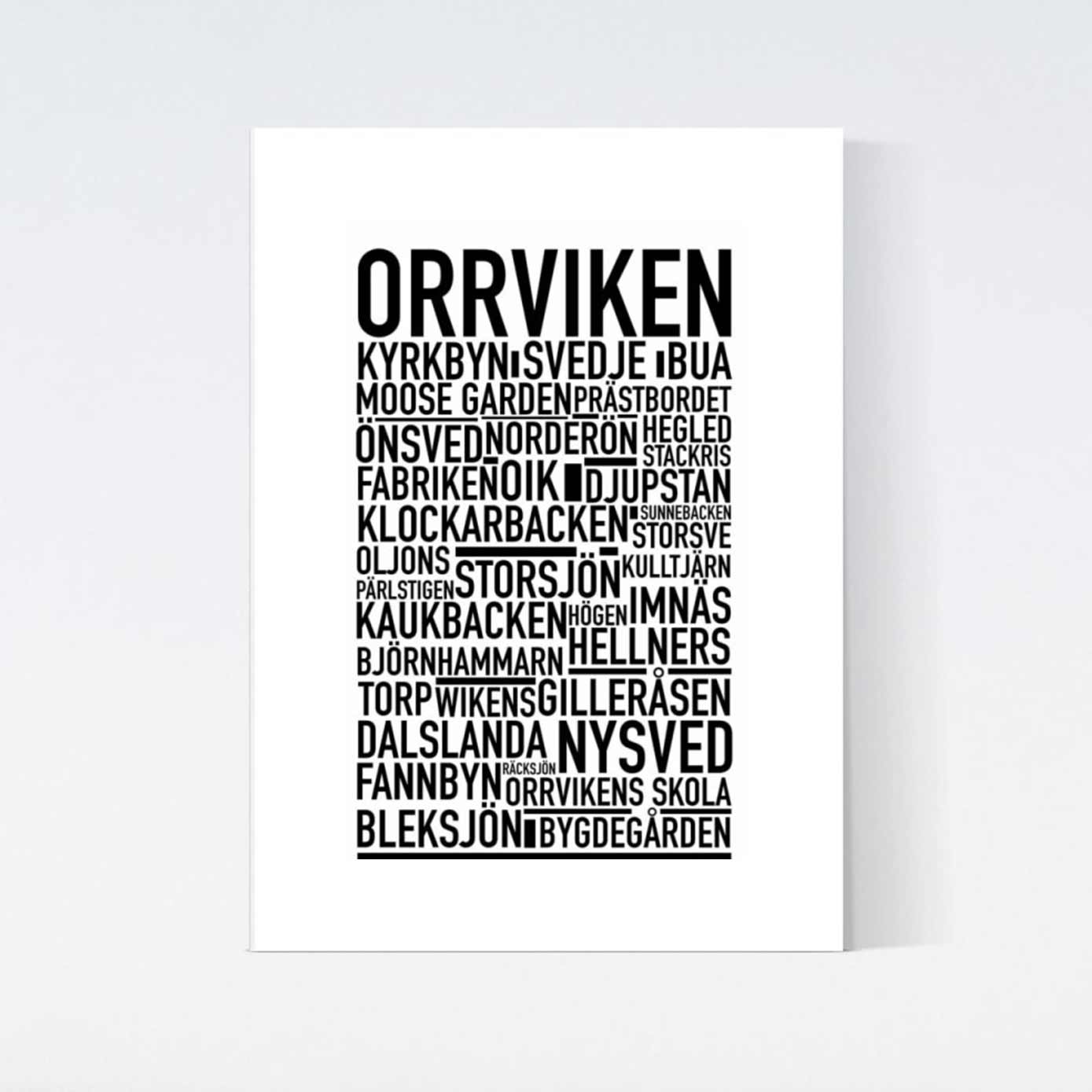 Orrviken Text Poster