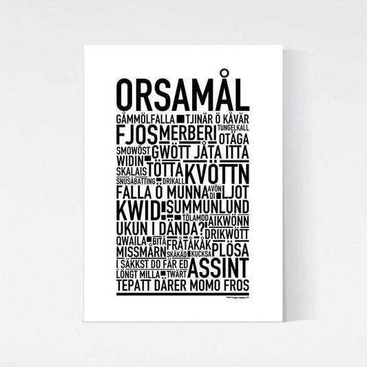 Orsamål Dialekt Text Poster