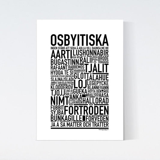 Osbyitiska Dialekt Text Poster