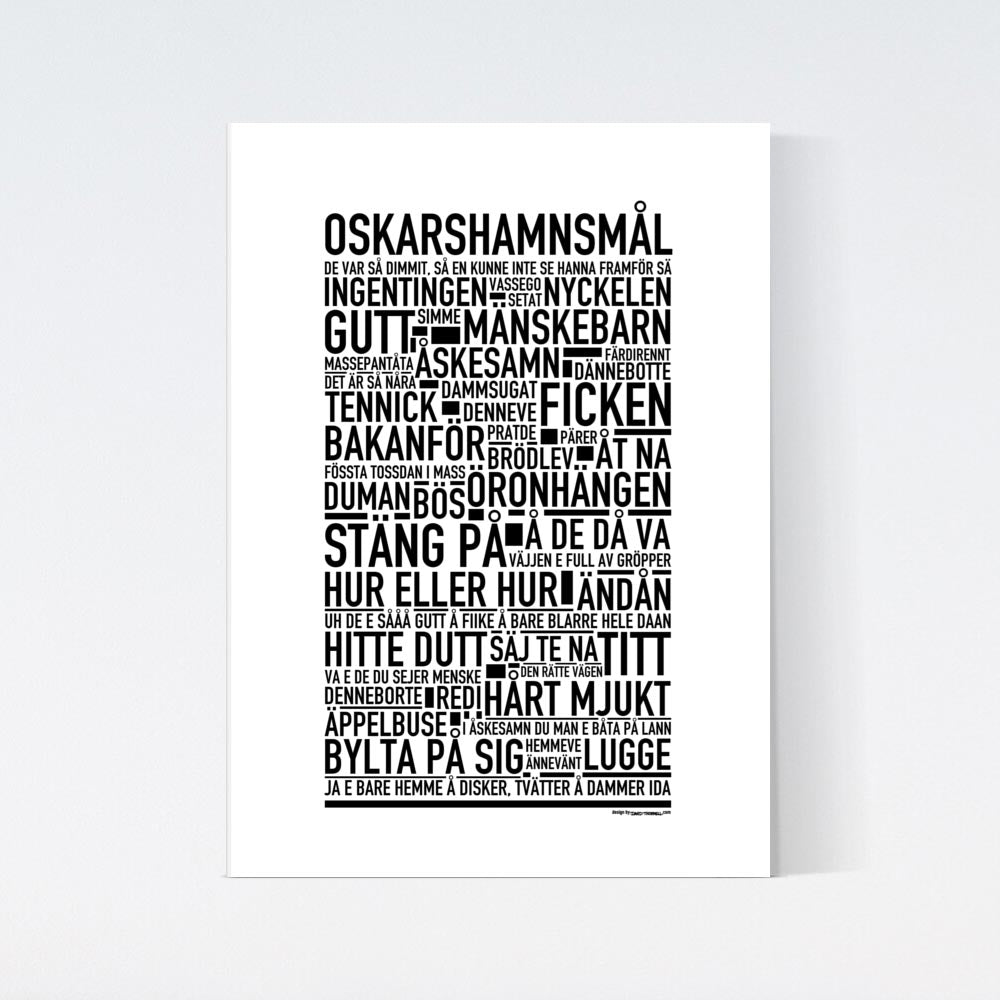 Oskarshamnsmål Dialekt Text Poster