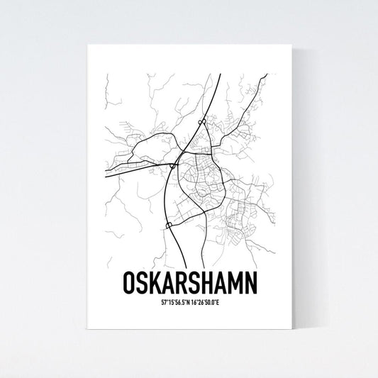 Oskarshamn Karta Poster