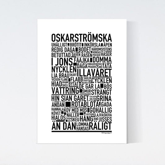 Oskarströmska Dialekt Text Poster