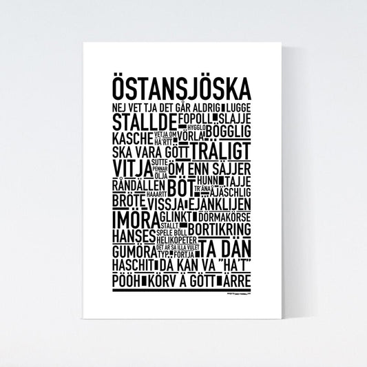 Östansjöska Dialekt Text Poster