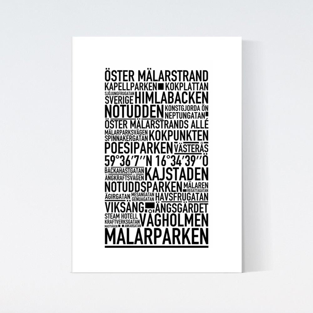 Öster Mälarstrand Text Poster