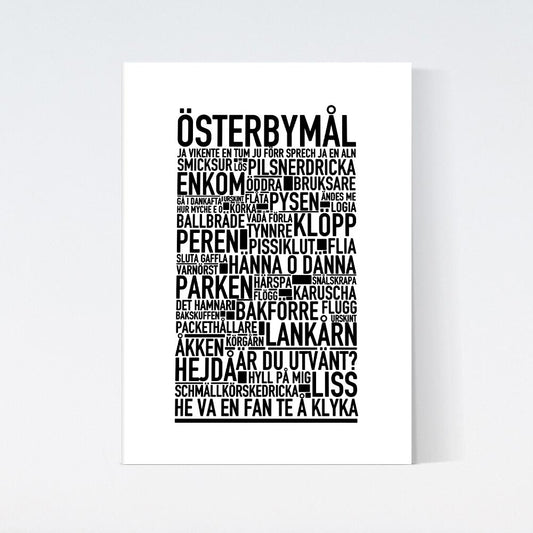 Österbymål Dialekt Text Poster