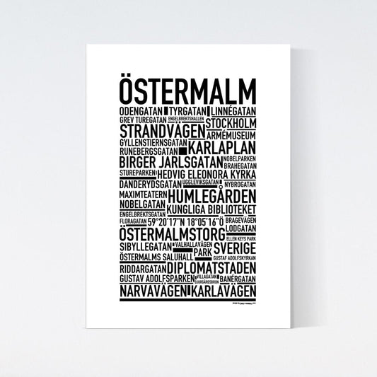 Östermalm Text Poster