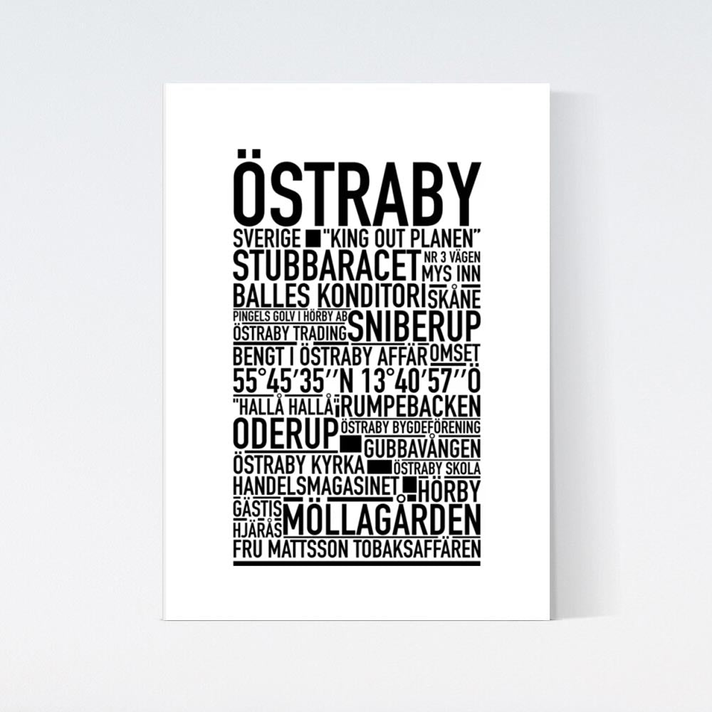 Östraby Text Poster