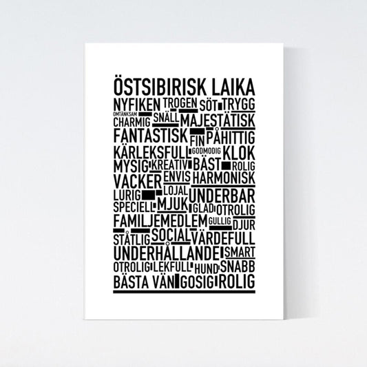 Östsibirisk Laika Text Poster