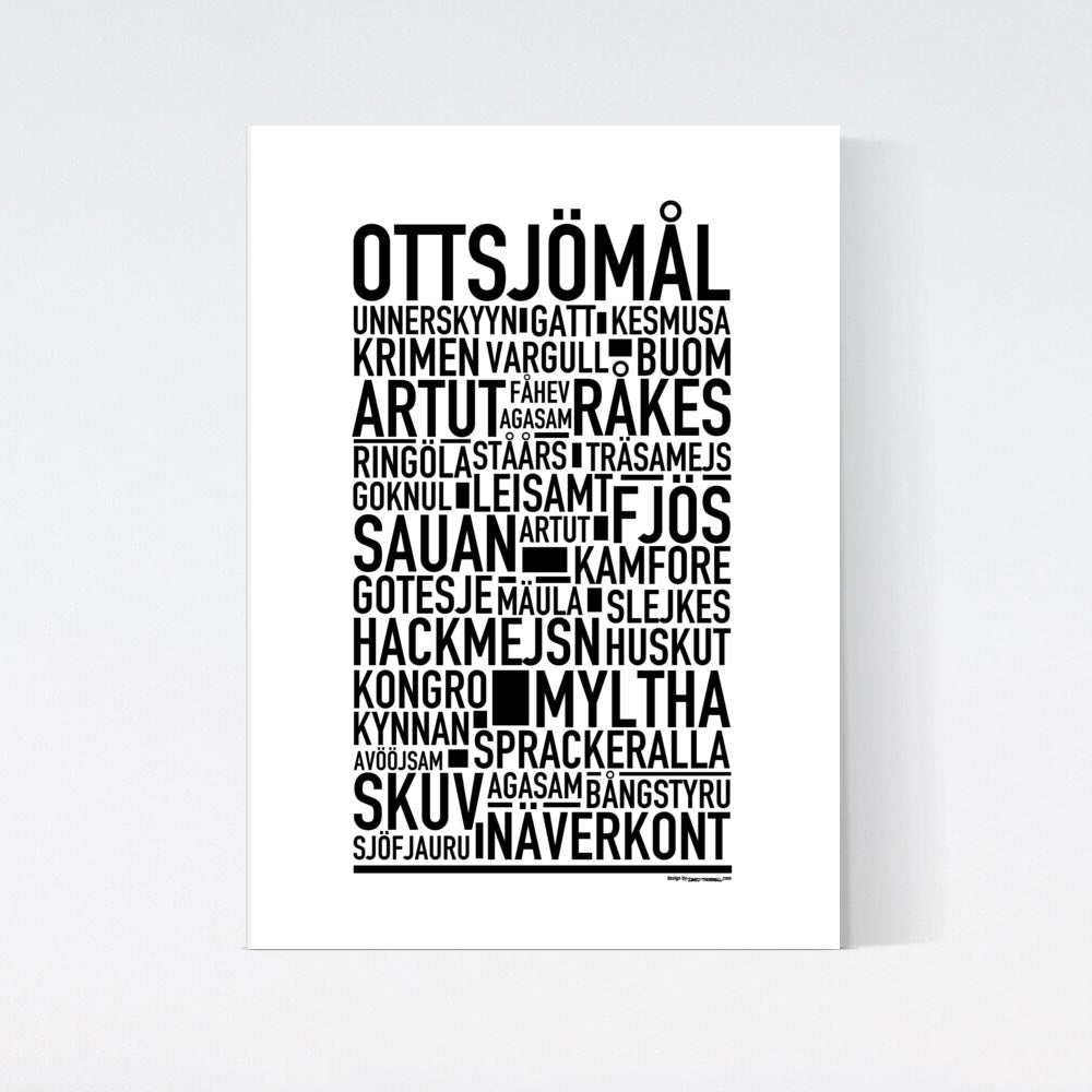 Ottsjömål Dialekt Text Poster