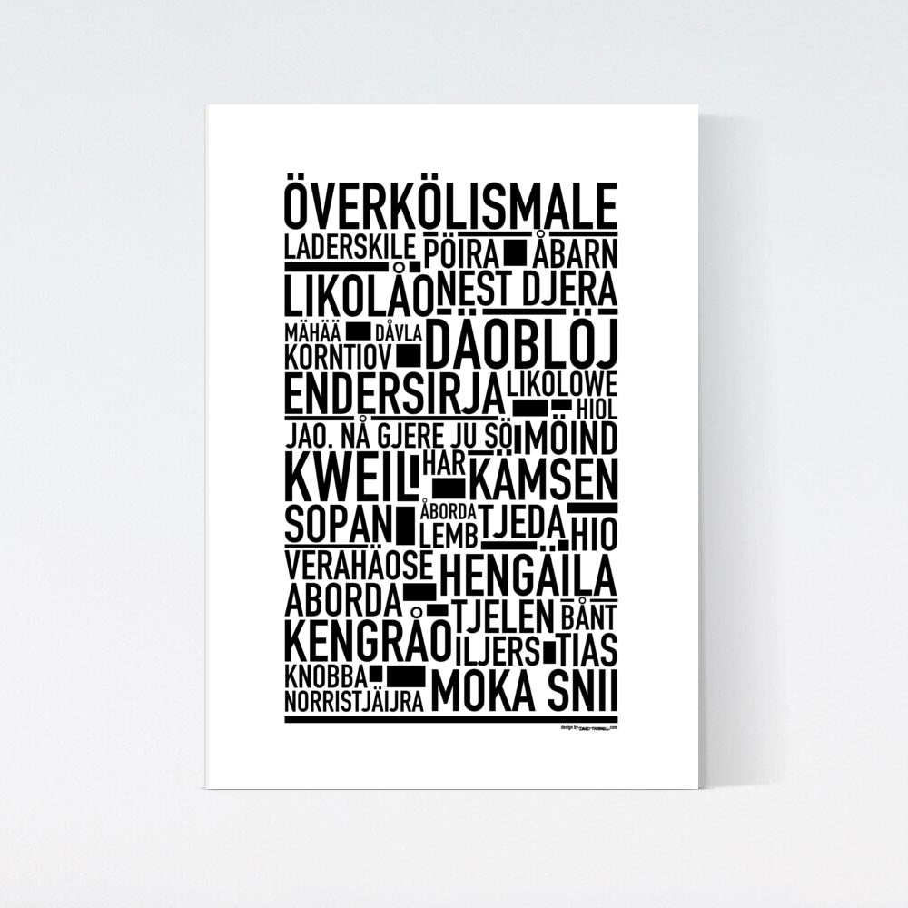 Överkölismale Dialekt Text Poster