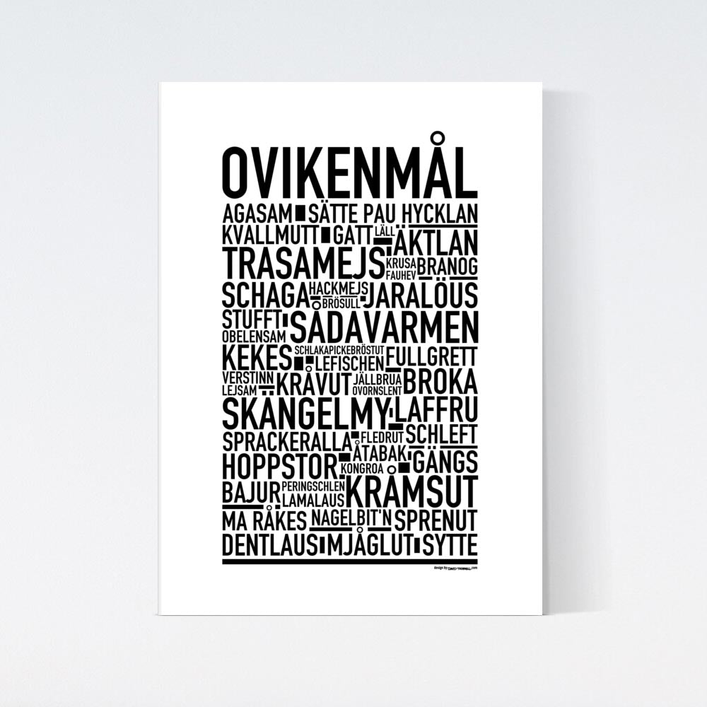 Ovikenmål Dialekt Text Poster