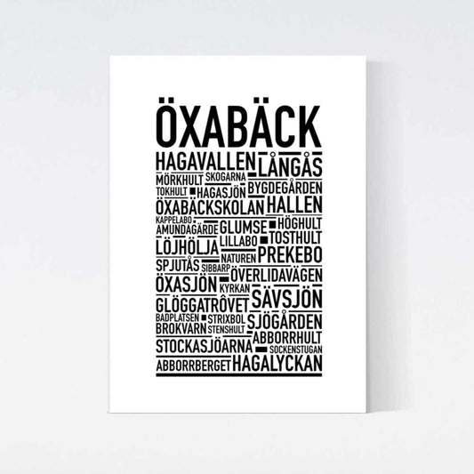 Öxabäck Text Poster
