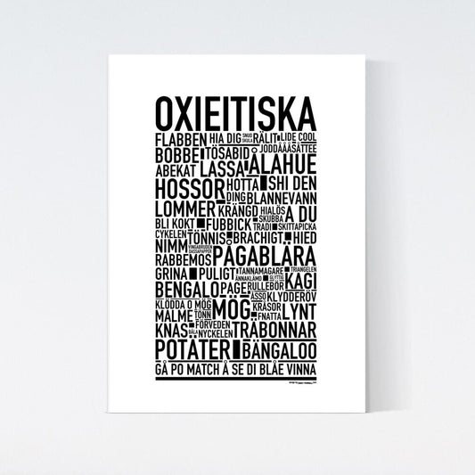 Oxieitiska Dialekt Text Poster