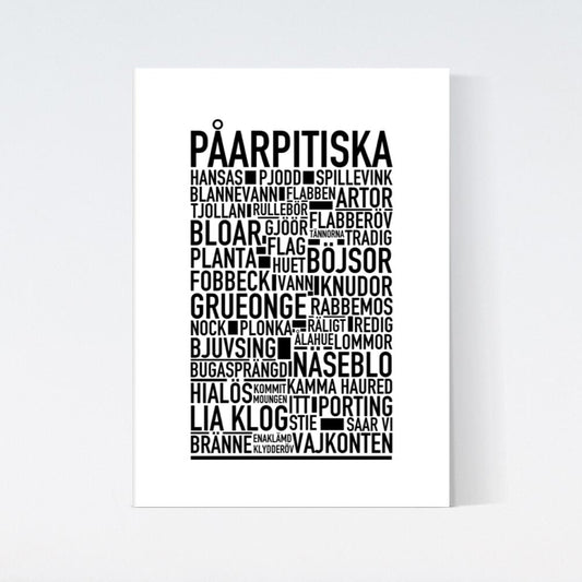 Påarpitiska Dialekt Text Poster