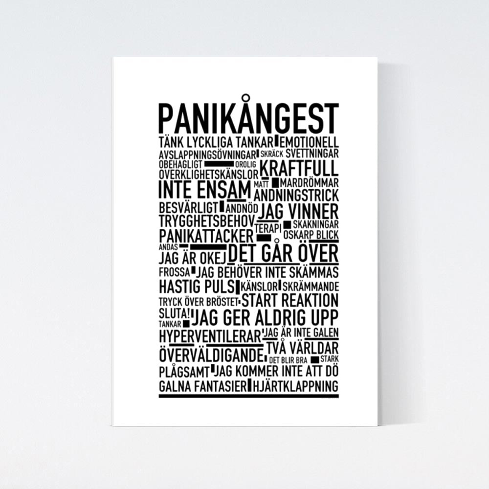 Panikångest Text Poster – WALLSTAR