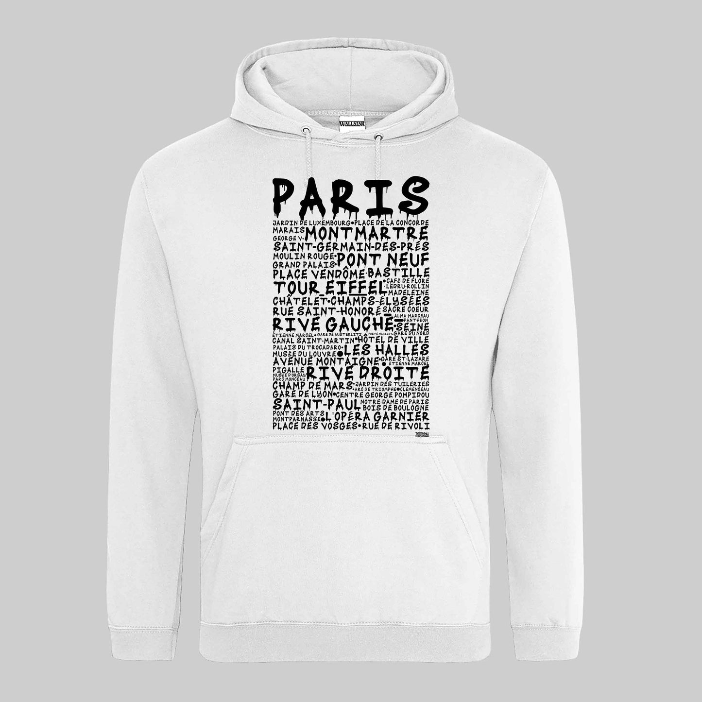 Paris Graffiti Text Hoodie