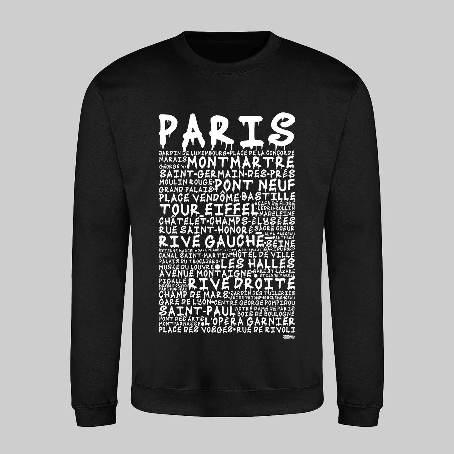 Paris Graffiti Text Sweatshirt