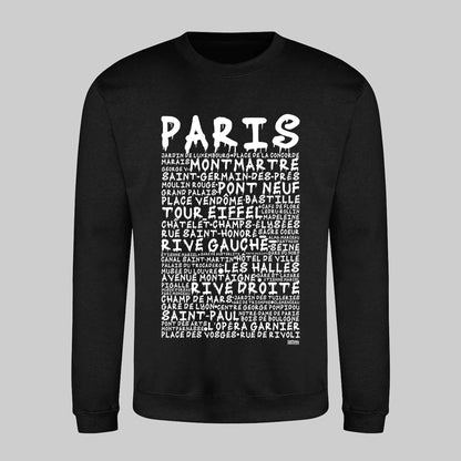 Paris Graffiti Text Sweatshirt