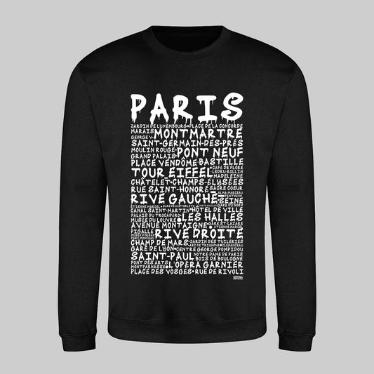 Paris Graffiti Text Sweatshirt