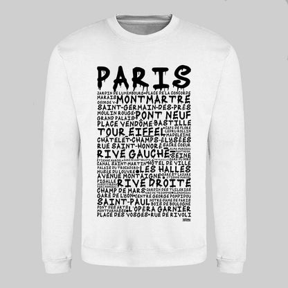 Paris Graffiti Text Sweatshirt