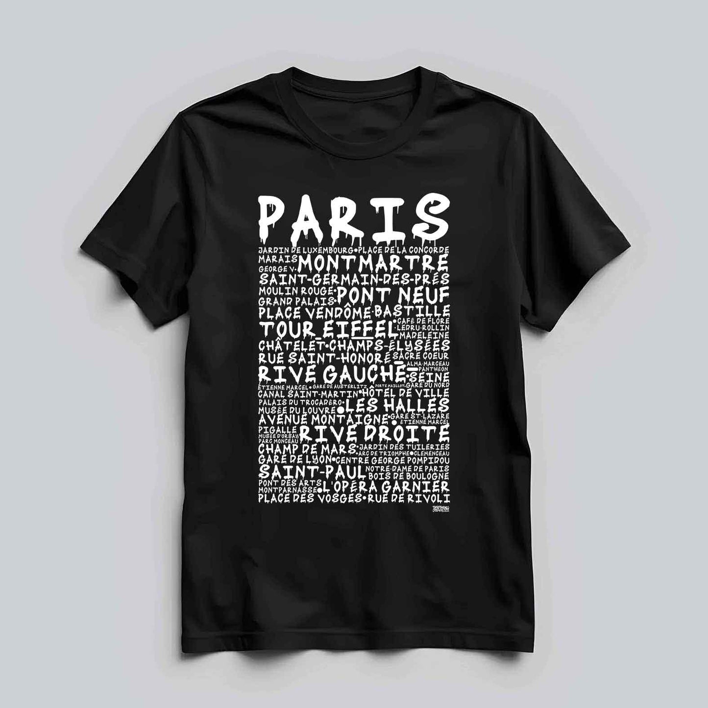 Paris Graffiti Text T-shirt