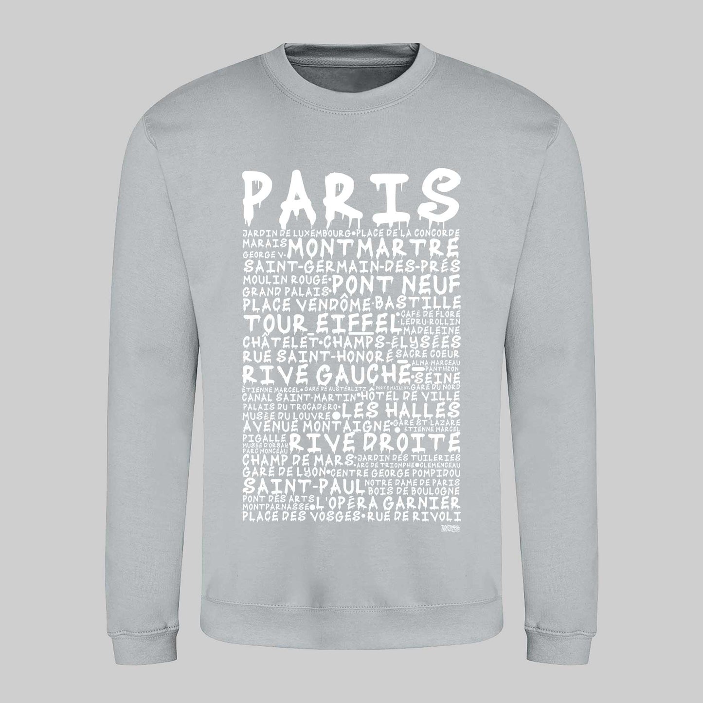 Paris Graffiti Text Sweatshirt