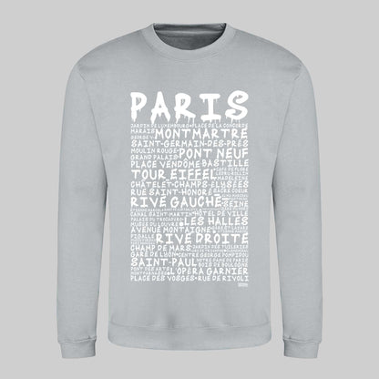 Paris Graffiti Text Sweatshirt