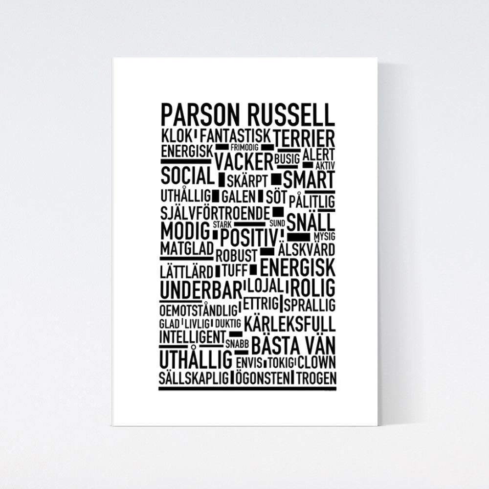 Parson Russell Terrier Text Poster