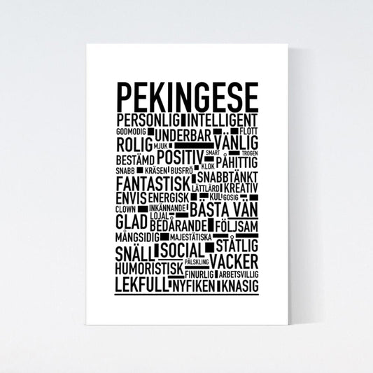 Pekingese Text Poster