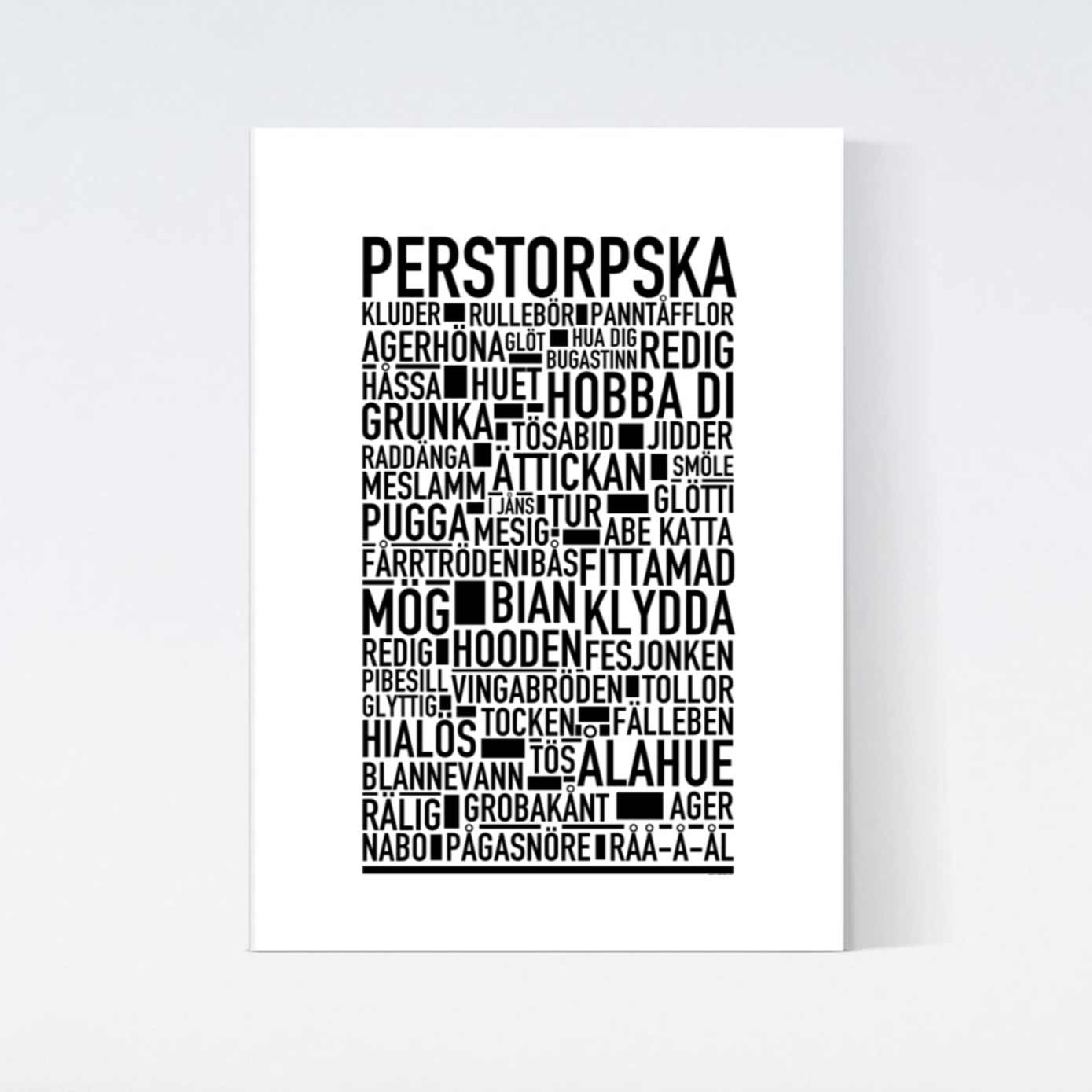 Perstorpska Dialekt Text Poster